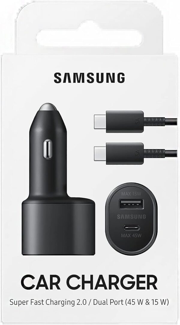 Offical Original Samsung Galaxy (45W+15W) Super Fast Dual Car Charger - Image 17