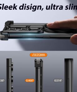 Alternative view of Luxury Magsafe Magnetic Frameless Aluminum Alloy Shockproof Stand Metal Phone Case For Samsung Galaxy S24 Ultra