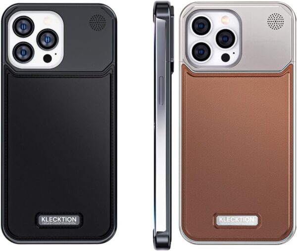 Luxury Premium Luxury Leather Magnetic Aluminum Fragrance Case Cover For iPhone 15 Pro/15 Pro Max - Image 5
