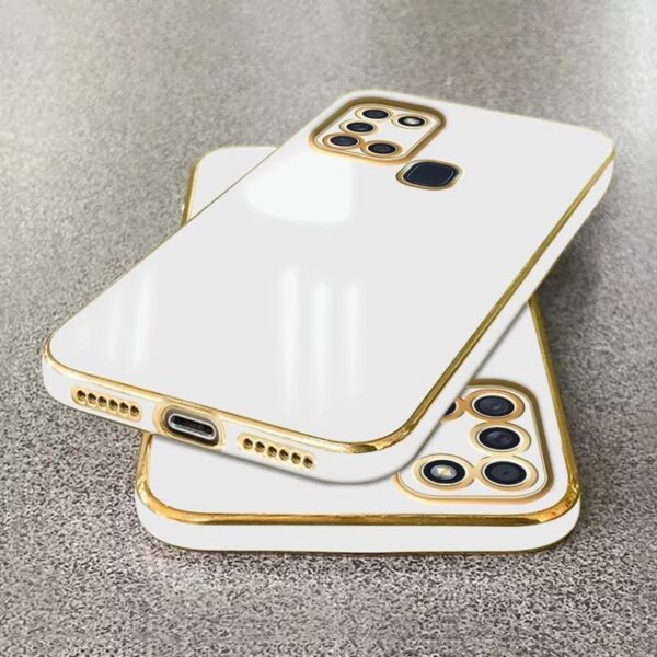 Luxury Premium Electroplated Gold Plated Case Cover and 3D Glass Protector For Samsung Galaxy A21S - Image 14
