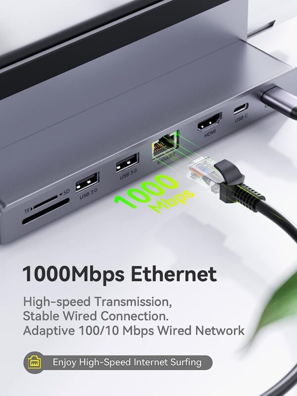 WiWU Laptop Stand Hub 8 in 1 USB-C Docking Station - Image 2