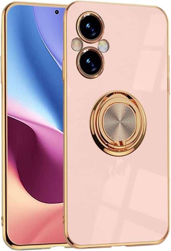 Luxury Premium Electroplated Gold Plated Case Cover and 3D Glass Protector For Oppo A96 - Image 4