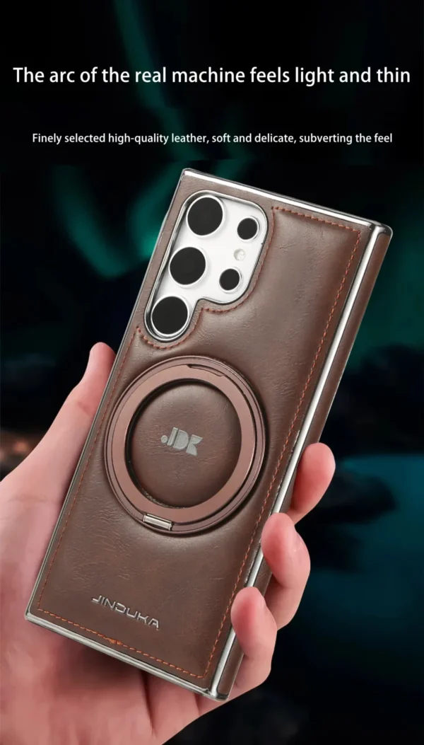 Fun Casery Magnetic Kickstand Shockproof Leather Case for SAMSUNG GALAXY S25/S24 ULTRA SERIES - Image 7
