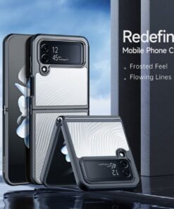 DUX DUCIS Crystal Clear with Flowing Lines Back Cover Case Cover for Samsung Z Flip 4 5G