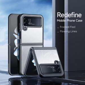 DUX DUCIS Crystal Clear with Flowing Lines Back Cover Case Cover for Samsung Z Flip 4 5G