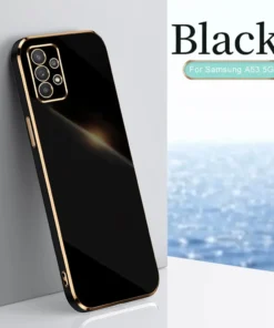 Alternative view of Luxury Premium Electroplated Gold Plated Case Cover and 3D Glass Protector For Samsung Galaxy A53/A73