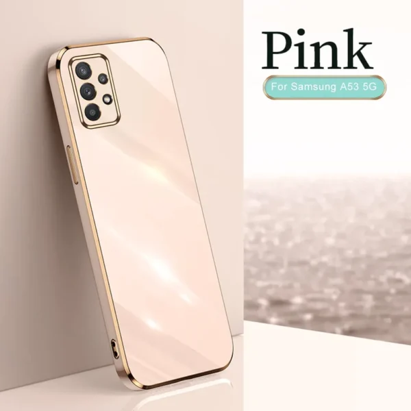 Luxury Premium Electroplated Gold Plated Case Cover and 3D Glass Protector For Samsung Galaxy A53/A73 - Image 3