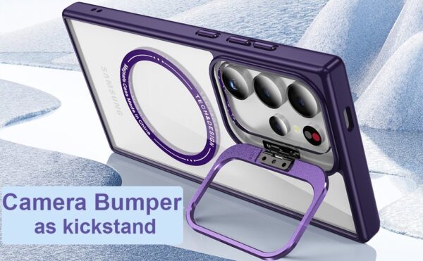 Luxury Premium Magsafe Camera Stand Matte Phone Case For Samaung Galaxy S24 Ultra - Image 21