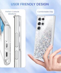 Luxury Premium Cute Flowing Glitter Sparkle Dynamic Quicksand Case Cover For Samsung Galaxy S24 Ultra