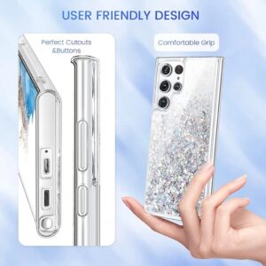 Luxury Premium Cute Flowing Glitter Sparkle Dynamic Quicksand Case Cover For Samsung Galaxy S24 Ultra