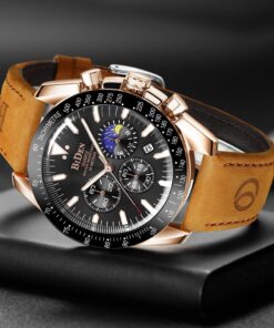 Mens Watches Chronograph Stainless Steel Waterproof Date Analog Quartz Business Fashion Wrist Watches for Men