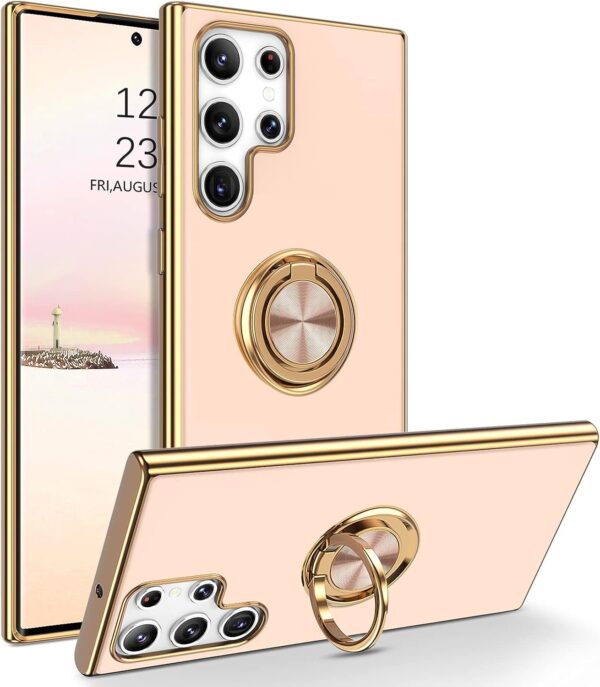 Luxury Premium Eletroplated Finger Ring Case Cover For Samsung Galaxy S22 Ultra - Image 33