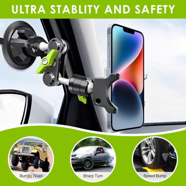 Leepiya Car Phone Mount Video Recording Universal Magic Arm Suction Car Phone Mount  Holder - Image 23