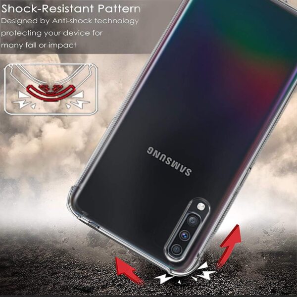 Luxury Premium Anti-Burst Transparent Case Cover and 3D Glass Protector For Samsung Galaxy A70 - Image 23
