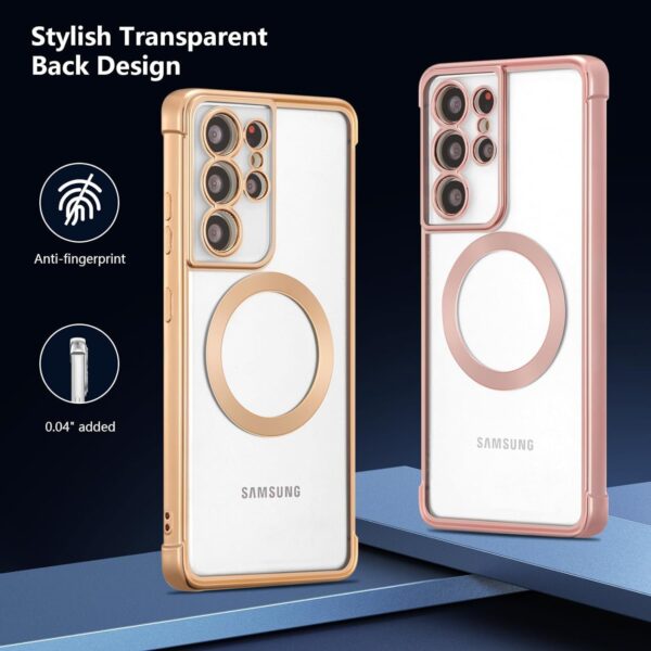 Luxury Premium Transparent Plating Anti-Scratch with Full Camera Cover For Samsung Galaxy S24 Ultra