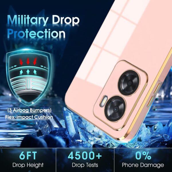 Luxury Premium Electroplated Gold Plated Case Cover and 3D Glass Protector For Oppo A57/A77/A77S - Image 25