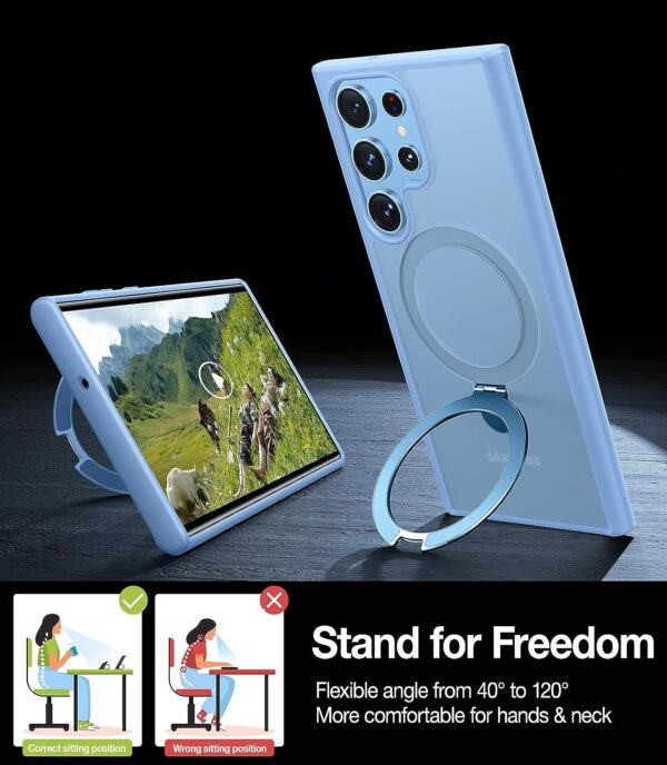 Luxury Premium Traslucent Case Cover With Ring Stand For Samsung Galaxy S22 Ultra/S23 Ultra - Image 10