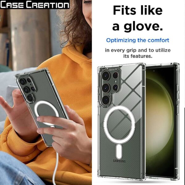 Luxury Premium Shockproof Clear MagSafe Magnetic Cover Case For Samsung Galaxy S22 Ultra/S23 Ultra - Image 6