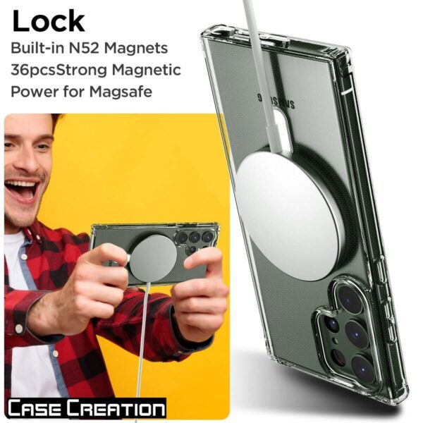 Luxury Premium Shockproof Clear MagSafe Magnetic Cover Case For Samsung Galaxy S22 Ultra/S23 Ultra - Image 8