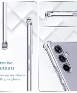 Alternative view of Luxury Premium Anti-Burst Transparent Case Cover and 3D Glass Protector For Samsung Galaxy A24