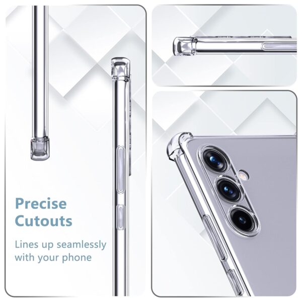 Luxury Premium Anti-Burst Transparent Case Cover and 3D Glass Protector For Samsung Galaxy A15 - Image 2