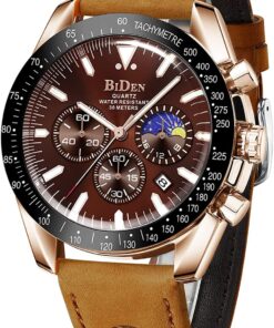 Alternative view of Mens Watches Chronograph Stainless Steel Waterproof Date Analog Quartz Business Fashion Wrist Watches for Men