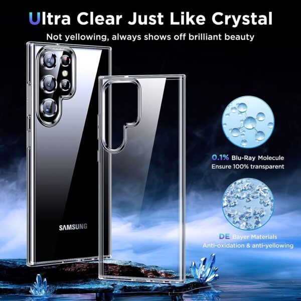 Luxury Premium Anti-Burst Transparent Case Cover For Samsung Galaxy S22 Ultra/S23 Ultra - Image 4