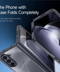 Alternative view of DUX DUCIS Crystal Clear with Flowing Lines Back Cover Case Cover for Samsung Z Fold 4 5G