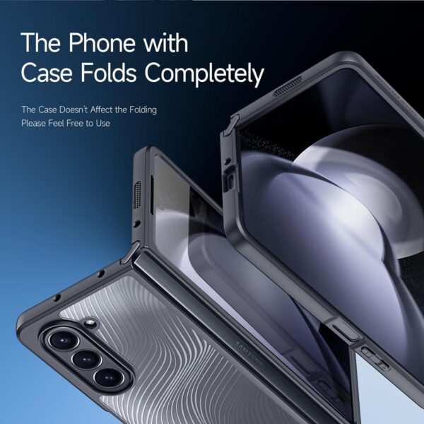DUX DUCIS Crystal Clear with Flowing Lines Back Cover Case Cover for Samsung Z Fold 4 5G - Image 2