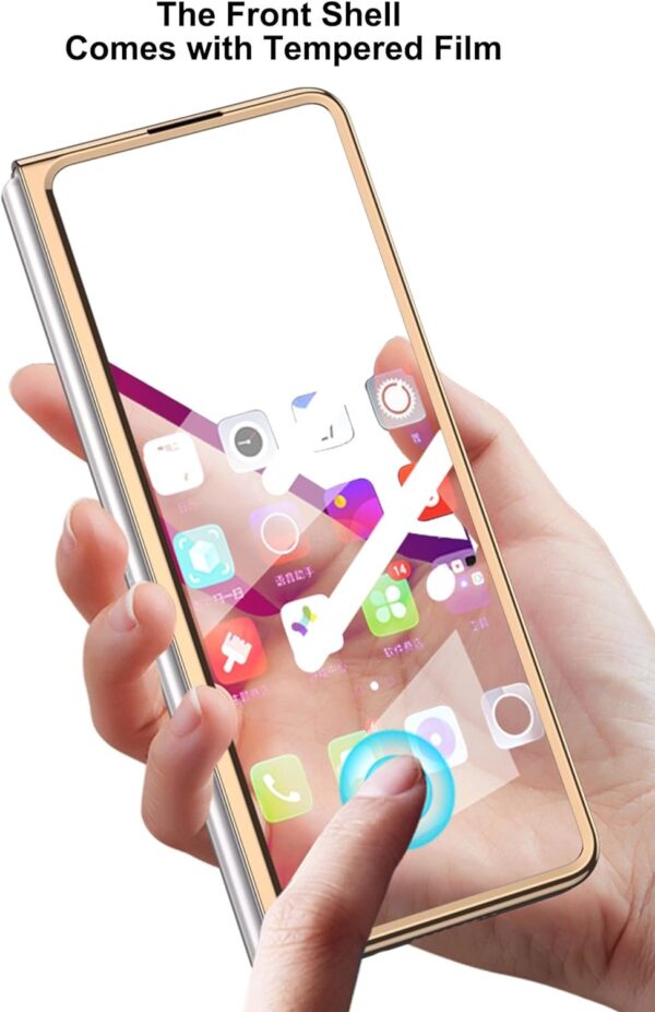 Luxury Premium Electroplated Marble Case Cover For Samsung Galaxy Z Fold 5 5G - Image 4