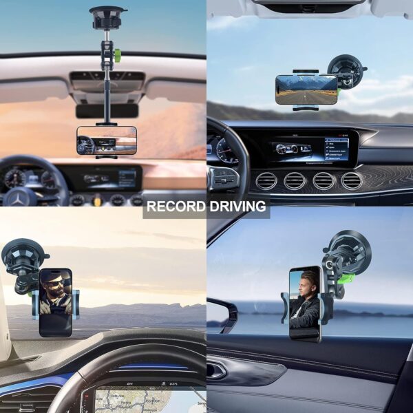 Leepiya Car Phone Mount Video Recording Universal Magic Arm Suction Car Phone Mount  Holder - Image 10