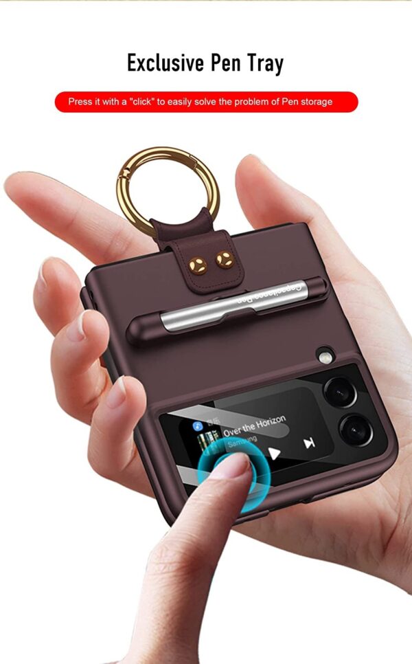 Luxury Premium Ring Case Cover With Capacitance Pen For Samsung Galaxy Z Flip 3/ Z Flip 4 1 - Image 19