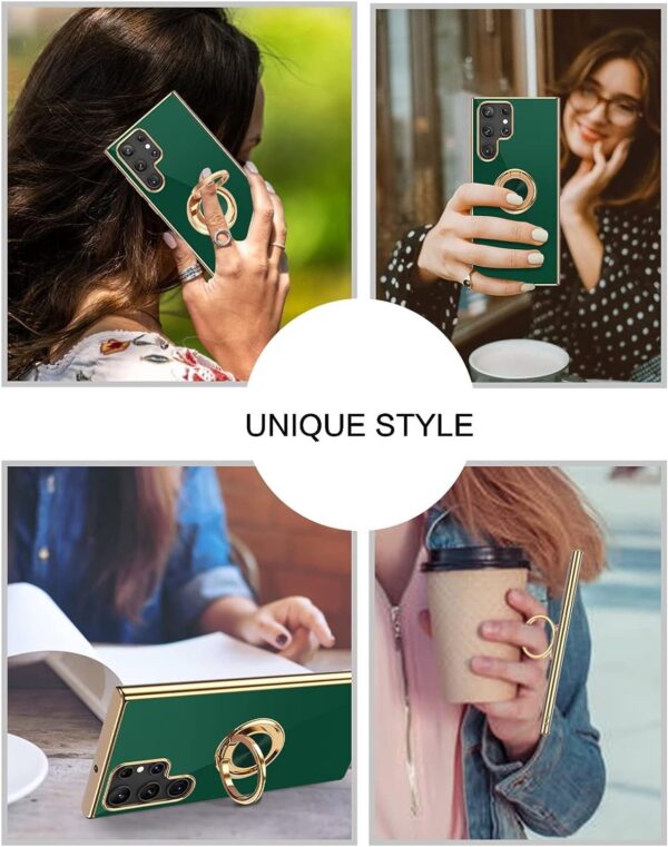 Luxury Premium Eletroplated Finger Ring Case Cover For Samsung Galaxy S22 Ultra - Image 15