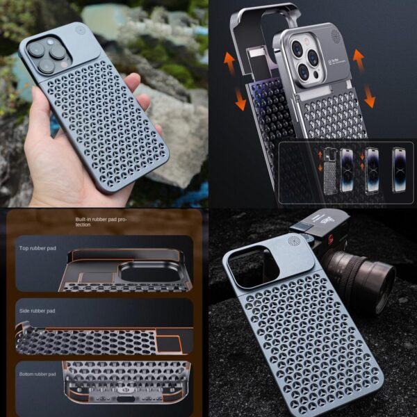 Luxury Ultra thin Aluminum Alloy Heat Dissipation Aromatherapy Anti-Scratch Slim Case Cover For iPhone series - Image 4