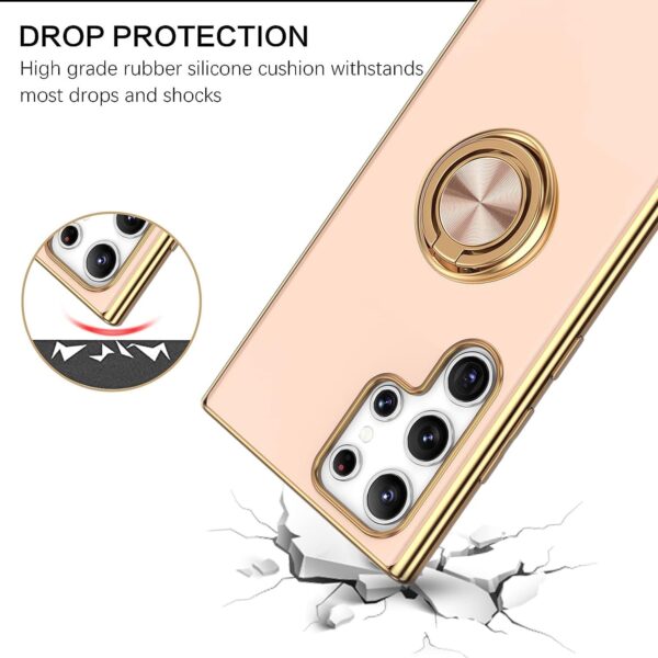 Luxury Premium Eletroplated Finger Ring Case Cover For Samsung Galaxy S22 Ultra - Image 20