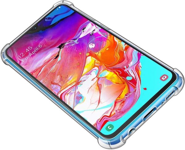 Luxury Premium Anti-Burst Transparent Case Cover and 3D Glass Protector For Samsung Galaxy A70 - Image 18