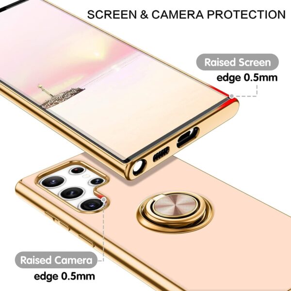 Luxury Premium Eletroplated Finger Ring Case Cover For Samsung Galaxy S22 Ultra - Image 22