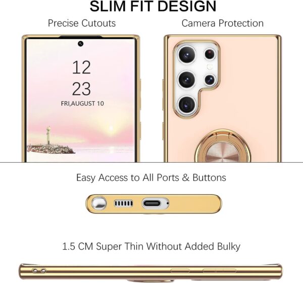 Luxury Premium Eletroplated Finger Ring Case Cover For Samsung Galaxy S22 Ultra - Image 23
