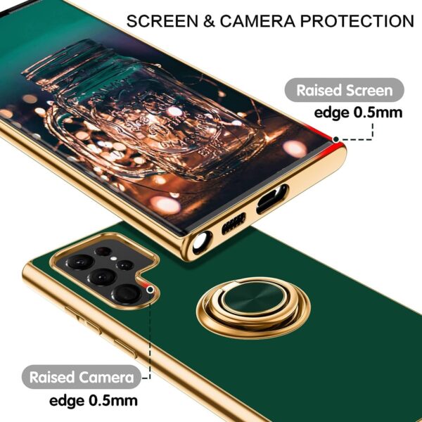 Luxury Premium Eletroplated Finger Ring Case Cover For Samsung Galaxy S22 Ultra - Image 26