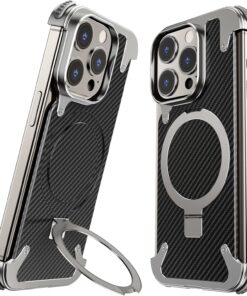 Luxury Premium Oatsbasf Magsafe Magnetic Anti-Collision Carbon Fibre Case Cover for iPhone 15 Pro (Copy)