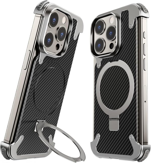 Luxury Premium Oatsbasf Magsafe Magnetic Anti-Collision Carbon Fibre Case  Cover for iPhone Series