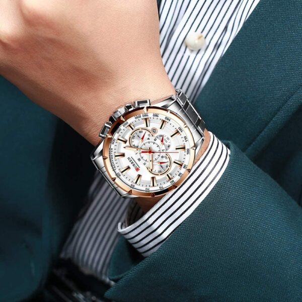 Wrist Watch Men Waterproof Chronograph Military Army Stainless Steel Male Clock Man Sport Watches - Image 15