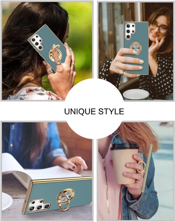 Luxury Premium Eletroplated Finger Ring Case Cover For Samsung Galaxy S22 Ultra - Image 30