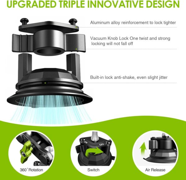 Leepiya Car Phone Mount Video Recording Universal Magic Arm Suction Car Phone Mount  Holder - Image 7