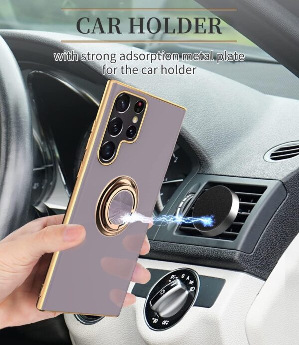 Luxury Premium Eletroplated Finger Ring Case Cover For Samsung Galaxy S22 Ultra - Image 10
