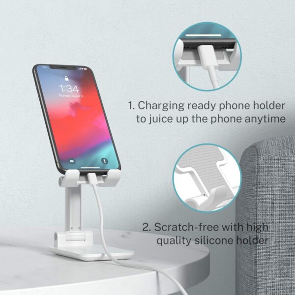 Luxury Premium Portable Desktop Folding Lifting Bracket Mobile Phone Stand Table - Image 18