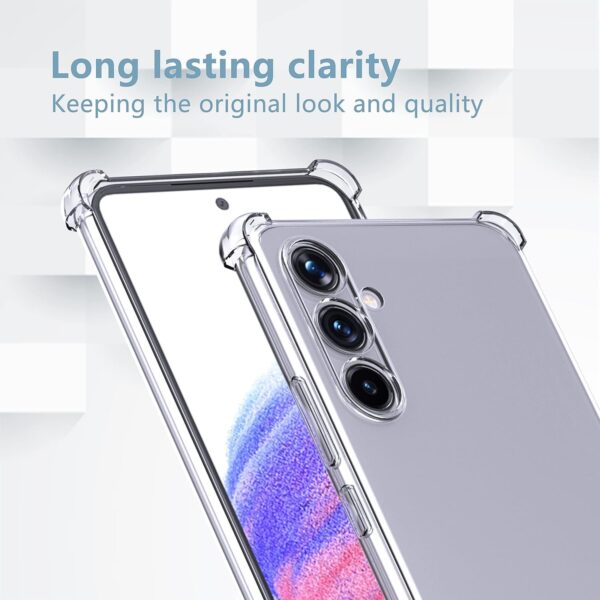 Luxury Premium Anti-Burst Transparent Case Cover and 3D Glass Protector For Samsung Galaxy A15 - Image 3