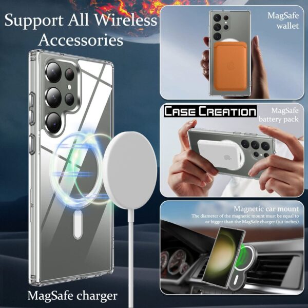 Luxury Premium Shockproof Clear MagSafe Magnetic Cover Case For Samsung Galaxy S22 Ultra/S23 Ultra - Image 15