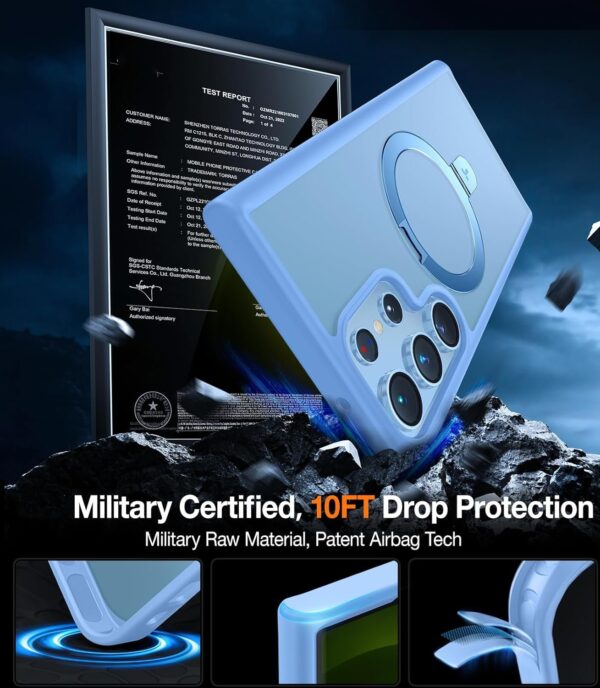 Luxury Premium Traslucent Case Cover With Ring Stand For Samsung Galaxy S22 Ultra/S23 Ultra - Image 4