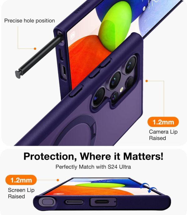 Luxury Premium Traslucent Case Cover With Ring Stand For Samsung Galaxy S22 Ultra/S23 Ultra - Image 26